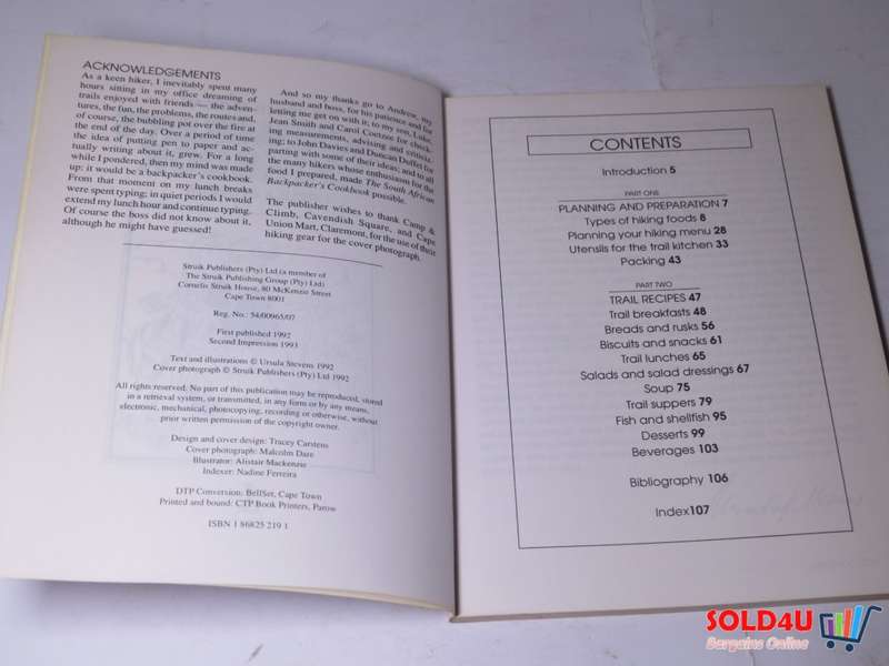 The South African Backpacker`s CookBook - Ursula Stevens