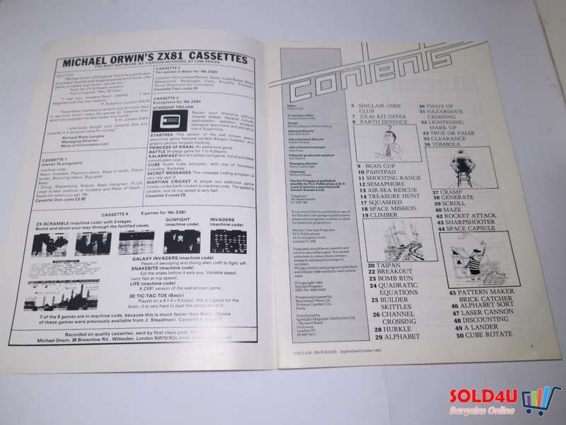 Sinclair Programs - 40 programs for the spectrum, ZX-81 and ZX-80