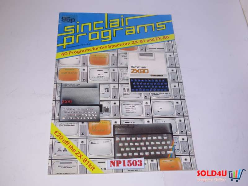 Sinclair Programs - 40 programs for the spectrum, ZX-81 and ZX-80
