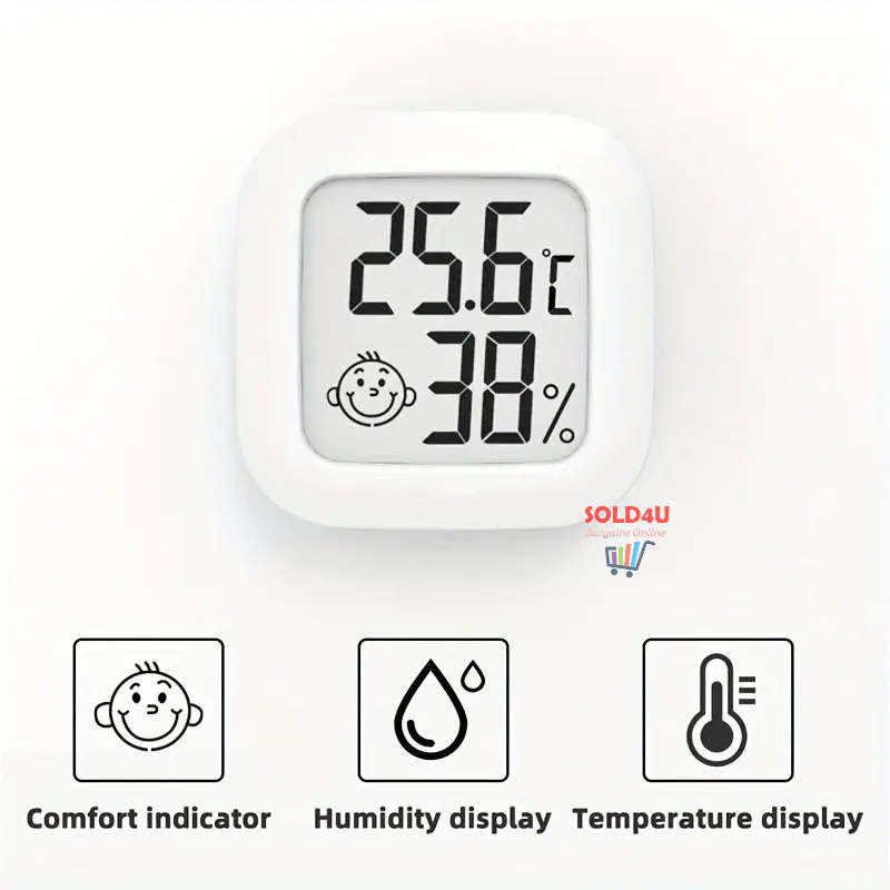 Mini LCD Digital Thermometer with Humidity Monitor