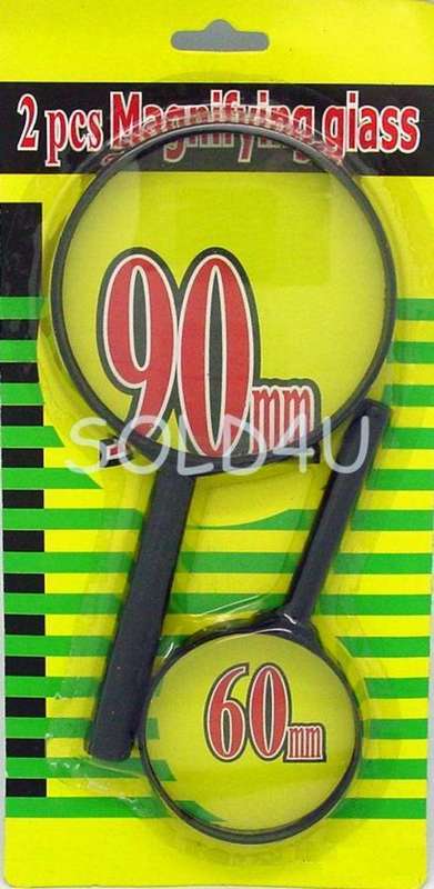 2pcs Lens glass magnifying reading hand held magnifier - Brand New