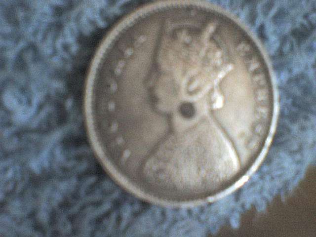 British India 1888 VICTORIA EMPRESS-HALF RUPEE (1 dot)