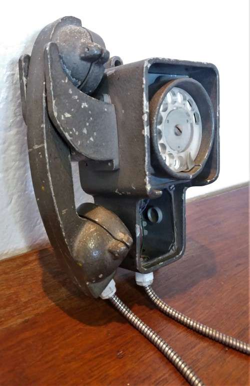 Vintage mine industrial telephone- very unique & rustic