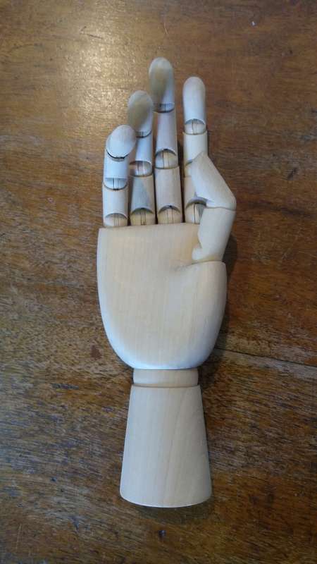 Artists wooden hand model