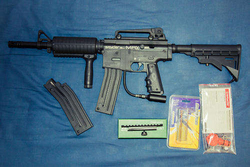 Spyder MRX Paintball Gun/Marker and Accessories