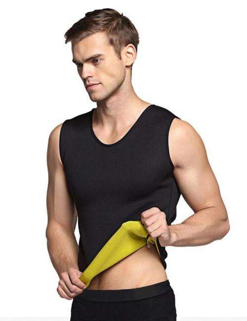 Men's Hot Sweat Shapers Tummy Slimming Vest Weight Loss  Neoprene No Zip