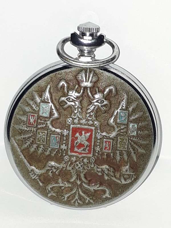 Soviet Hunter Pocket Watch (dragon and dragonslayer design)