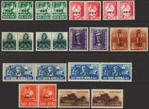 South West Africa 1941-42 Large War Effort set complete with shades, superb UM