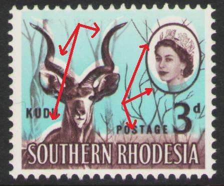 SOUTHERN RHODESIA 1964 3d Kudu single with "GHOST HORNS" VARIETY, superb UM