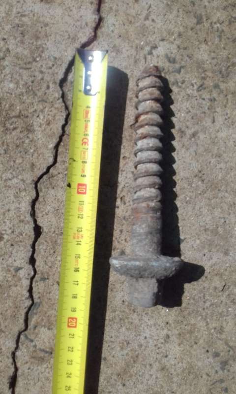 Railway sleeper galvanised bolt