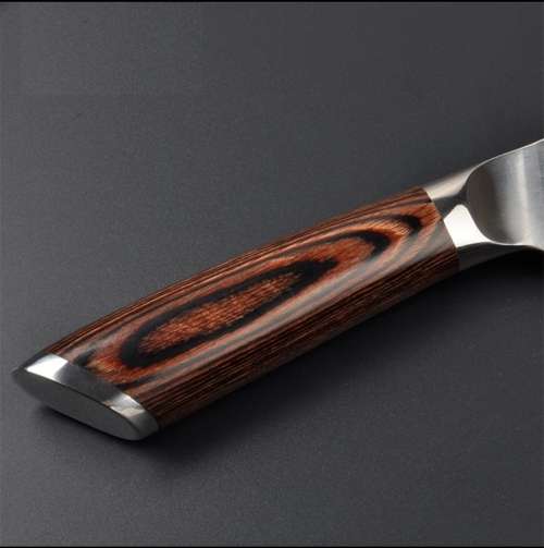 Damascus pattern chef knife