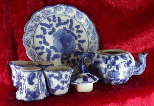 CHINESE SMALL PUMPKIN AND SUNFLOWERS  TEA SET  - from SUEZYT