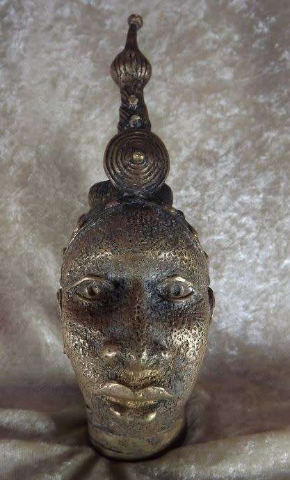 AFRICAN BENIN BRONZE HEAD from SUEZYT