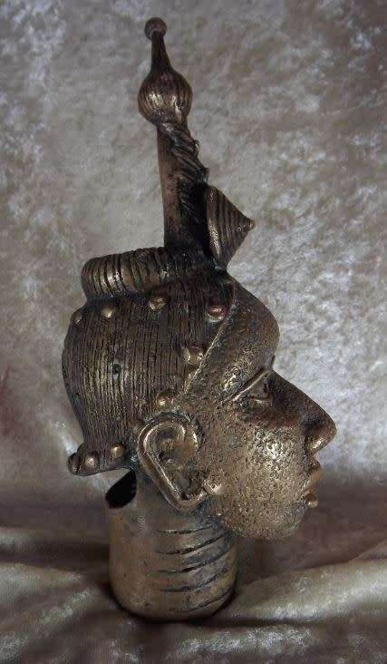 AFRICAN BENIN BRONZE HEAD from SUEZYT