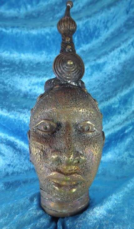 AFRICAN BENIN BRONZE HEAD from SUEZYT