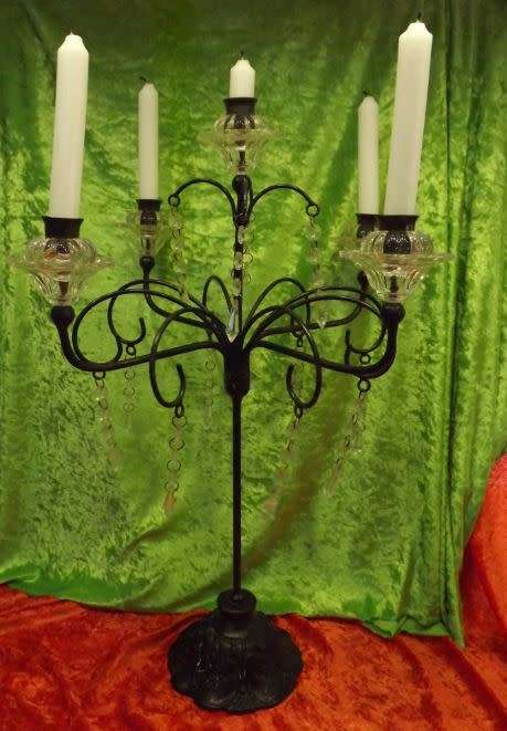 CANDELABRA - GLASS AND BRASS - from SUEZYT
