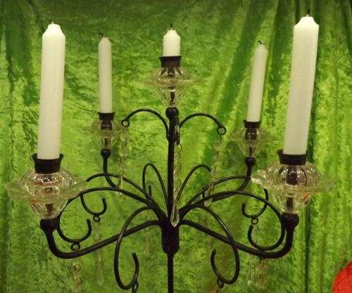 CANDELABRA - GLASS AND BRASS - from SUEZYT