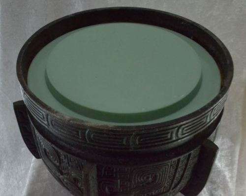 BRONZE WITH VERDIGRIS ORIENTAL VINTAGE ICE BUCKET - REPRODUCTION - from SUEZYT
