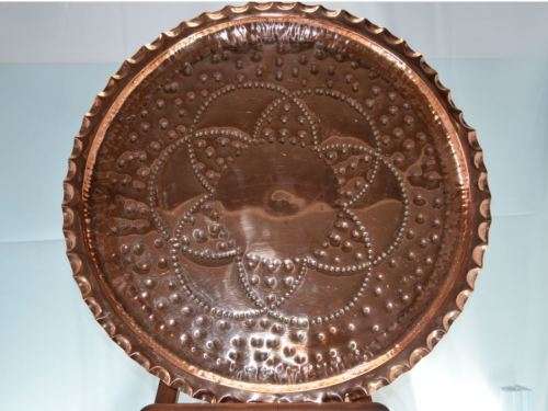 "reserved Deovan1567" VERY DECORATIVE LARGE COPPER PLATE / WALL PLAQUE from SUEZYT