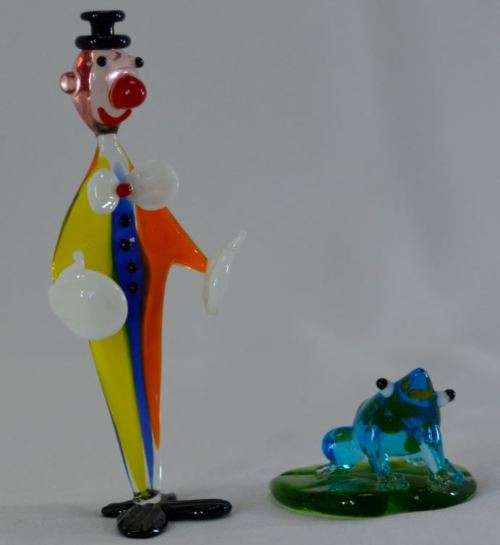 MURANO GLASS CLOWN WITH A FROG - from SUEZYT
