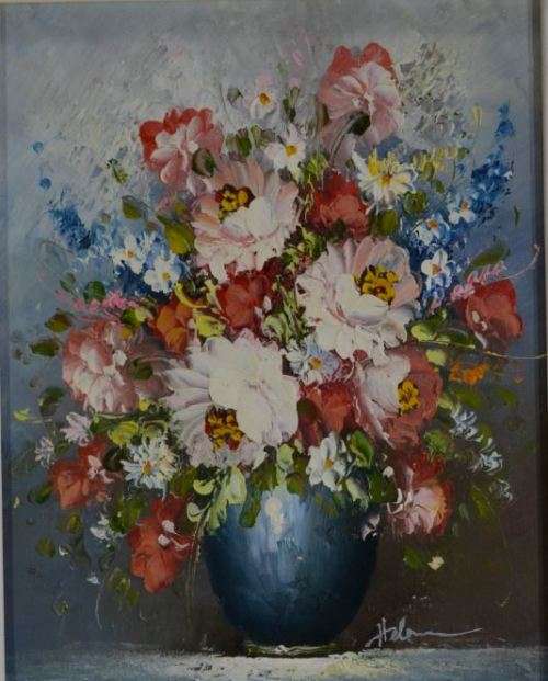 "reserved" STILL LIFE ATTRACTIVELY FRAMED OILS ON BOARD - SIGNED HELEN -  from SUEZYT