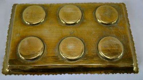 BRASS MINI CUPS  WITH TRAY - 1900'S - from SUEZYT