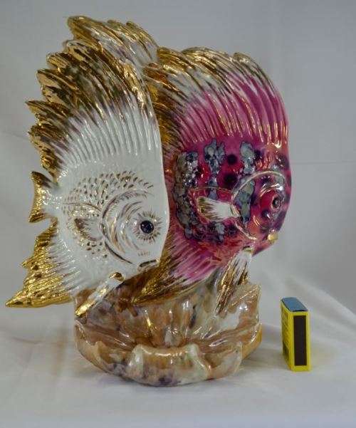 2,5 KILOS - GORGEOUS GOLD ENHANCED ITALIAN ANGLE FISH ORNAMENT - from SUEZYT