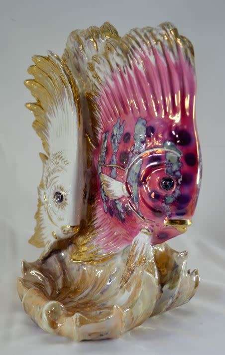 2,5 KILOS - GORGEOUS GOLD ENHANCED ITALIAN ANGLE FISH ORNAMENT - from SUEZYT