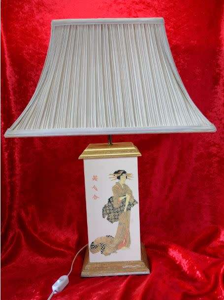 SET OF ORIENTAL STYLE  DECORATED LAMP BASES WITH STUNNING SHADES  from SUEZYT