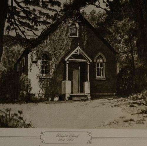 PILGRIMS REST - OLD HISTORICAL PRINT 5 OF 5 - METHODIST CHURCH - from SUEZYT