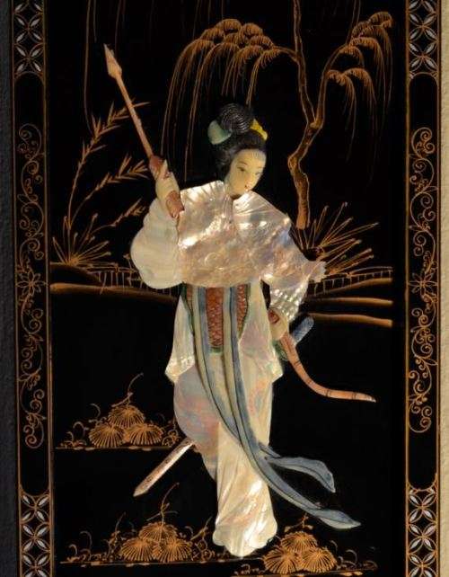 STUNNING JAPANESE MOTHER OF PEARL ORIENTAL WALL ART (1) - VINTAGE - from SUEZYT