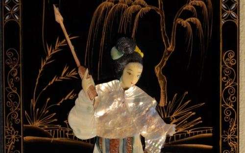 STUNNING JAPANESE MOTHER OF PEARL ORIENTAL WALL ART (1) - VINTAGE - from SUEZYT