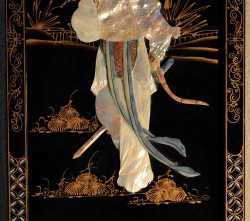 STUNNING JAPANESE MOTHER OF PEARL ORIENTAL WALL ART (1) - VINTAGE - from SUEZYT