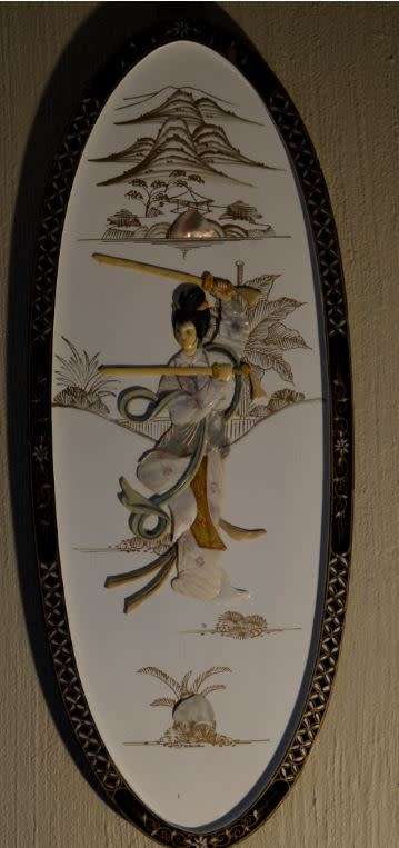 STUNNING JAPANESE MOTHER OF PEARL ORIENTAL WALL ART  (4)- VINTAGE - from SUEZYT