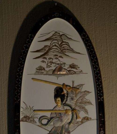 STUNNING JAPANESE MOTHER OF PEARL ORIENTAL WALL ART  (4)- VINTAGE - from SUEZYT