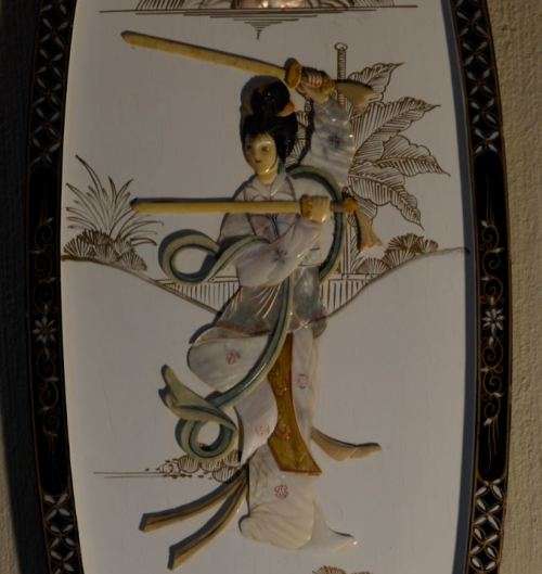 STUNNING JAPANESE MOTHER OF PEARL ORIENTAL WALL ART  (4)- VINTAGE - from SUEZYT