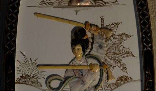 STUNNING JAPANESE MOTHER OF PEARL ORIENTAL WALL ART  (4)- VINTAGE - from SUEZYT