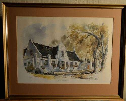 KLEIN CONSTANTIA by JOHN CULLINGWORTH - ORIGINAL WATER COLOUR - from SUEZYT