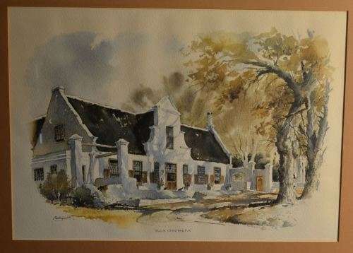 KLEIN CONSTANTIA by JOHN CULLINGWORTH - ORIGINAL WATER COLOUR - from SUEZYT