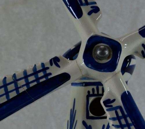 "RESERVED FOR RUDIE "BEAUTIFUL DELFT WINDMILL LAMP - WORKING - from SUEZYT