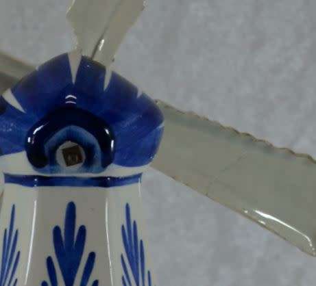 "RESERVED FOR RUDIE "BEAUTIFUL DELFT WINDMILL LAMP - WORKING - from SUEZYT
