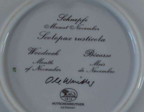 HUTSCHENREUTHER PLATE - NOVEMBER - from SUEZYT