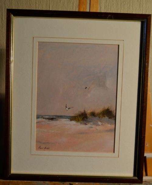 PAUL BOTES FRAMED WATERCOLOUR   - SEAGULLS - from SUEZYT