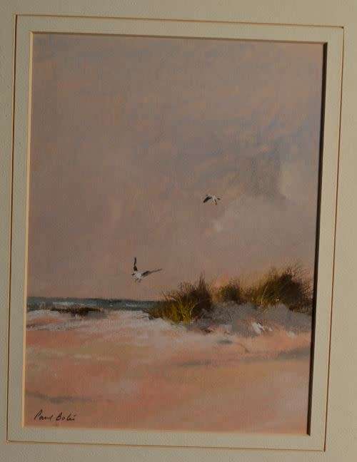 PAUL BOTES FRAMED WATERCOLOUR   - SEAGULLS - from SUEZYT