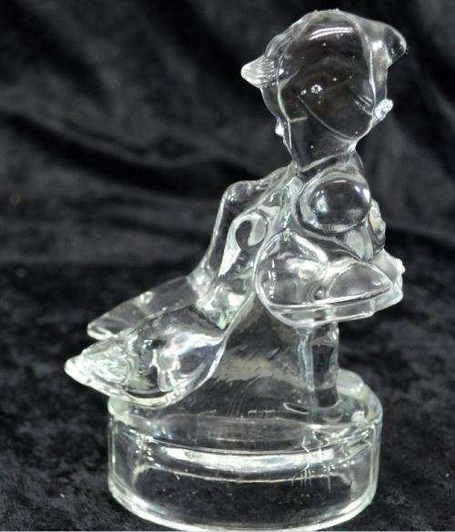 HUMMEL STYLE GOOSE GIRL GLASS FIGURINE - from SUEZYT