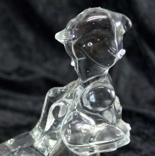 HUMMEL STYLE GOOSE GIRL GLASS FIGURINE - from SUEZYT