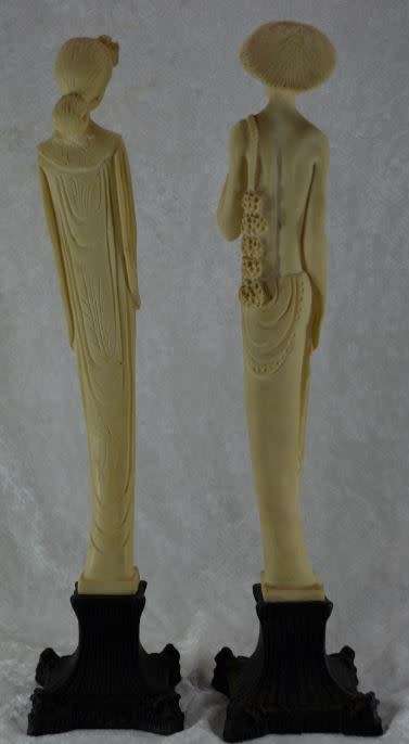 ORIENTAL CARVED BONE FIGURINES - from SUEZYT
