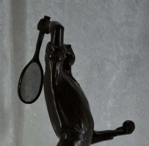 SPELTER TENNIS PLAYER BY WILHEM ZWICK - ANTIQUE =  from SUEZYT