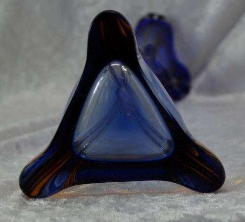 STUNNING MURANO AMBER AND BLUE SOMMERSO VASE - 1960's - from SUEZYT