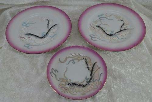 23 PIECE JAPANESE DRAGONWARE TEA SET - from SUEZYT